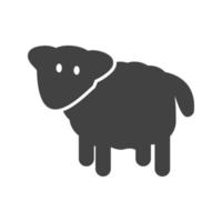 ícone preto de glifo de animais de fazenda vetor
