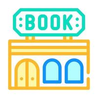 ilustração em vetor ícone de cor de construção de livraria