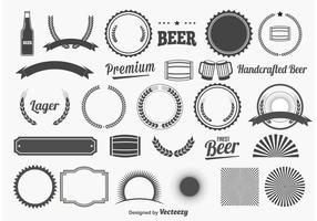 Elementos de design da cerveja vetor