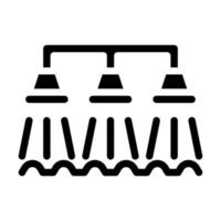 ilustração em vetor ícone glifo do sistema de irrigação de rega