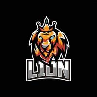 logotipo de jogo de mascote lion esport vetor