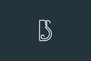 modelo de vetor de design de logotipo de letra inicial bs