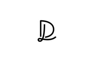 modelo de vetor de design de logotipo de letra inicial dl