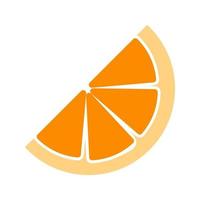 ícone multicolorido plano laranja fatiado vetor