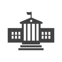 ícone preto do glifo do edifício presidencial vetor