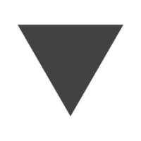 ícone preto de glifo de triângulo invertido vetor