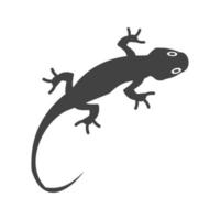 ícone preto de glifo de lagarto de estimação vetor