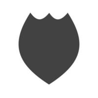 distintivo de polícia i ícone preto de glifo vetor