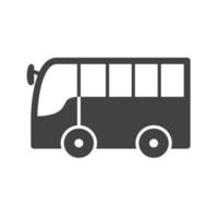 ícone preto de glifo de ônibus de entrega vetor