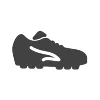 ícone preto de glifo de sapatos de futebol vetor