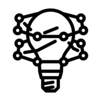 ilustração em vetor ícone de linha de lâmpada de inovação