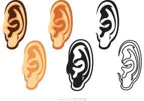 Pack de vetores de orelha humana