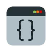 opções de desenvolvedor ícone multicolorido plano vetor