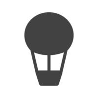 ícone preto de glifo de balão de ar quente vetor