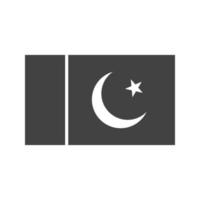 ícone preto do glifo do Paquistão vetor