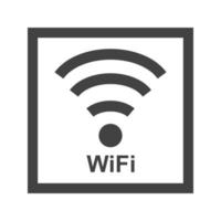 ícone preto de glifo de sinal wifi vetor
