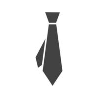 gravata ícone preto glifo vetor