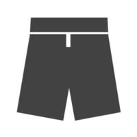 ícone de glifo de shorts preto vetor