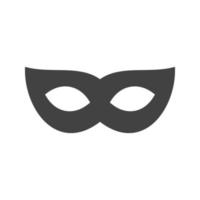 ícone de glifo de máscara de olho preto vetor