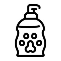 sabonete líquido para ilustração vetorial de ícone de linha animal de lavagem vetor