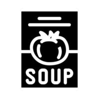 ilustração vetorial de ícone de glifo de pacote de tomate de sopa vetor