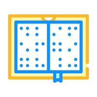 livro braille cor ícone ilustração vetorial cor vetor