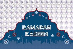 rótulo de ramadan kareem conjunto texto de congratulações de fundo islâmico luxuoso. cartão de saudação de vetor. vetor