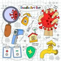 vetor gráfico de ilustração de doodle médico