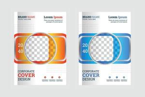 modelo de design de capa de livro corporativo de negócios profissionais ou design de capa de brochura vetor