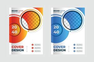 modelo de design de capa de livro corporativo moderno ou design de brochura vetor