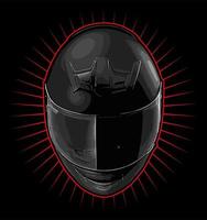 capacete integral preto frontal ... vetor