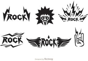 Vetores de símbolos de música rock