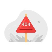 não encontrado, 404 erro página conceito ilustração design plano vetor eps10. elemento gráfico moderno para página de destino, ui de estado vazio, infográfico, ícone