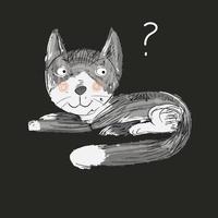 ícone dos desenhos animados de gato bonito, personagem, ilustração em vetor animal de estimação.