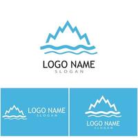 iceberg logotipo modelo vetor símbolo natureza