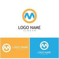 letra m logotipo modelo ilustração vetorial design vetor