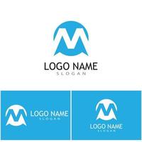 letra m logotipo modelo ilustração vetorial design vetor