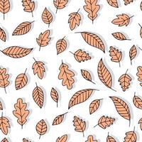 folhas de outono padrão sem emenda de vetor. fundo para tecidos, estampas, embalagens e cartões postais vetor
