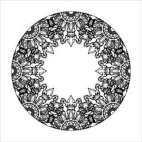 mandala desenhada à mão. decoração em ornamento de doodle oriental étnica. vetor