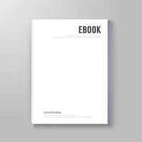 modelo de maquete de design digital de livro de capa. pode ser usado para capa de livro e capa de revista. ilustração vetorial vetor