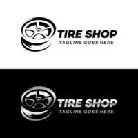 ilustração de modelo de logotipo de loja de pneus vetor