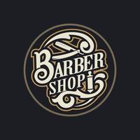 ilustração de modelo de vetor de barbearia de logotipo vintage