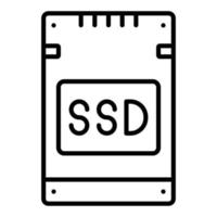 estilo de ícone do cartão ssd vetor