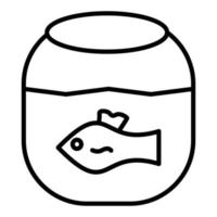 estilo de ícone do tanque de peixes vetor