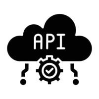 estilo de ícone de API vetor