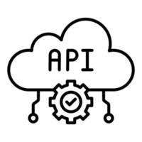 estilo de ícone de API vetor