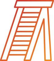 estilo de ícone de escada vetor