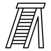 estilo de ícone de escada vetor