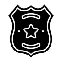 estilo de ícone de distintivo de polícia vetor