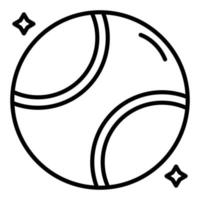 estilo de ícone de bola de tênis vetor